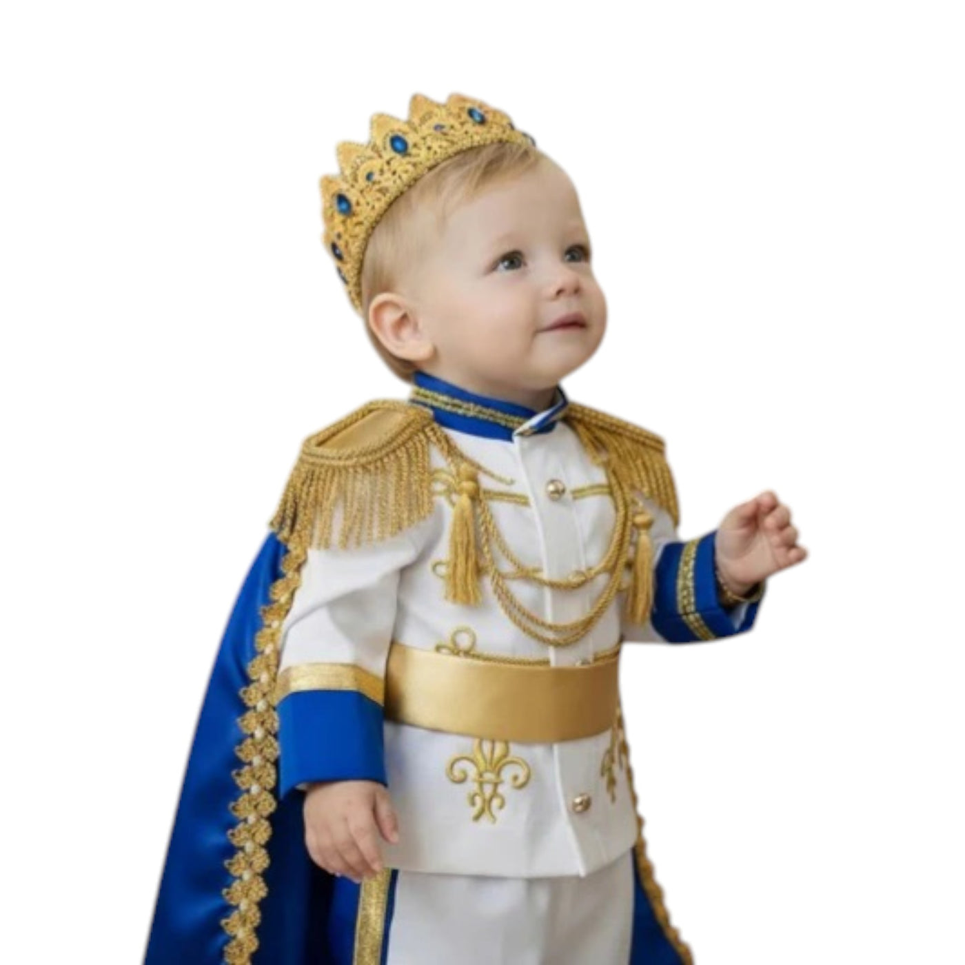 White Gold Baby Boy Outfit Luxury Prince Costume for birthdays